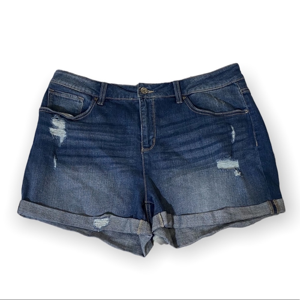 Mid-Rise Denim Shorts